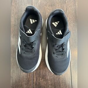 Adidas Kids LIGHTMOTION Black and White Velcro Sneakers